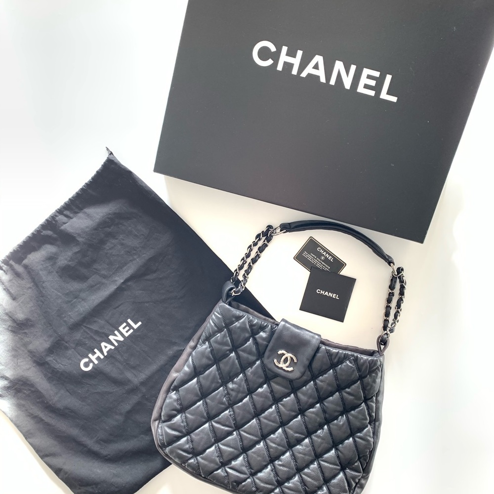 Chanel large tote bag gun metal hard ware ON HOLD